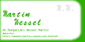 martin wessel business card
